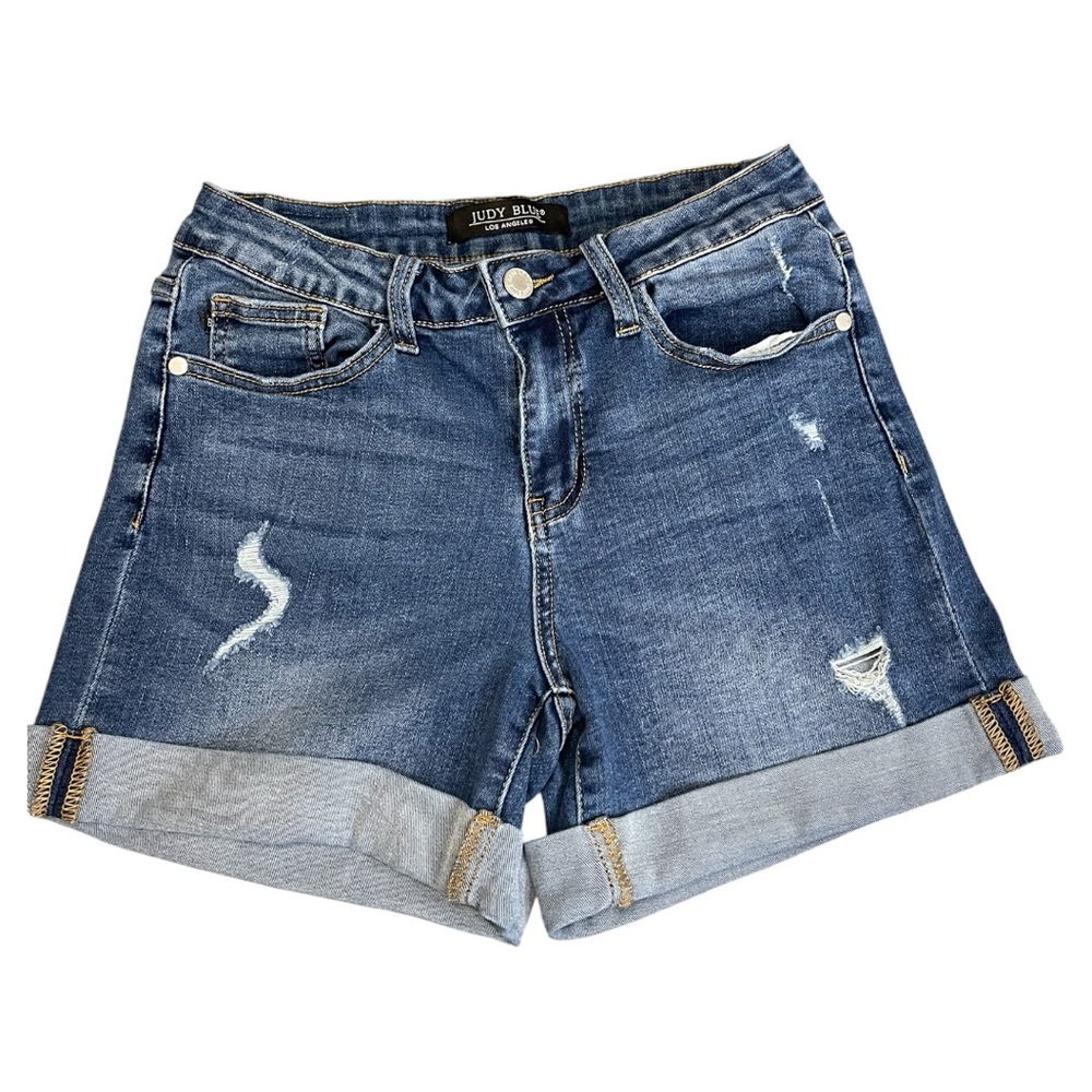 Judy Blue Distressed Denim Jean Shorts